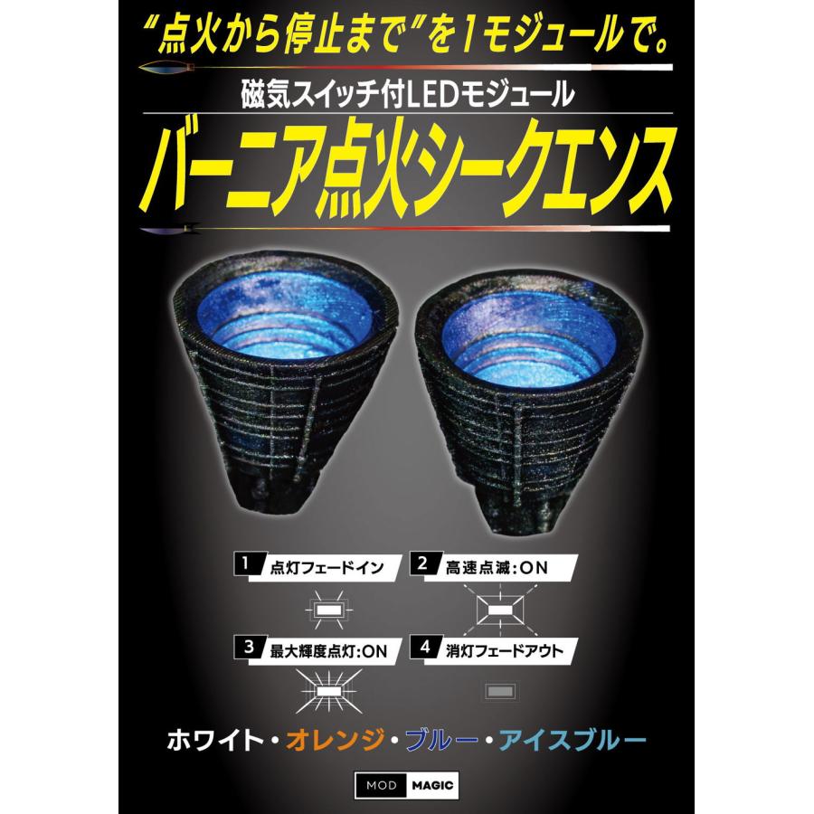 MMGL-VIS2B-BL 磁気スイッチ付LEDモジュール 2灯バーニア点火シークエンス BOOSTER SET ブルー