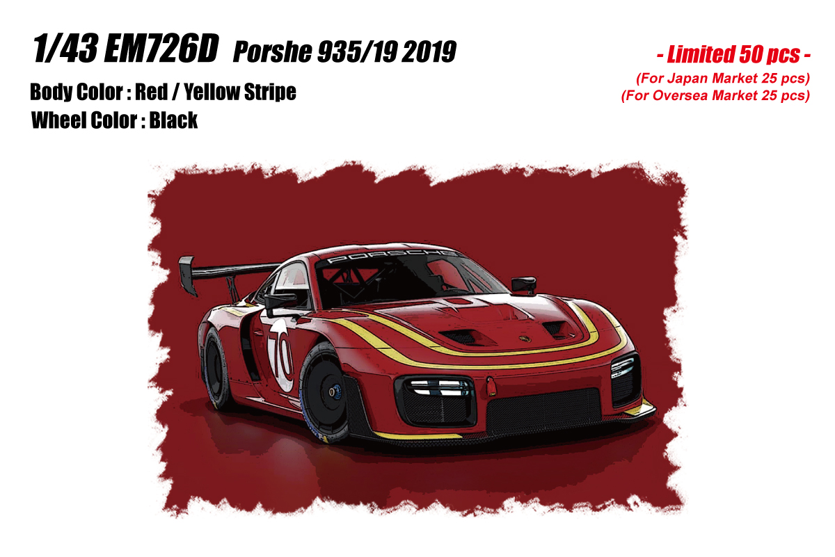 EM726D EIDOLON COLLECTION 1/43 Porsche 935/19 2019 レッド/イエローストライプ