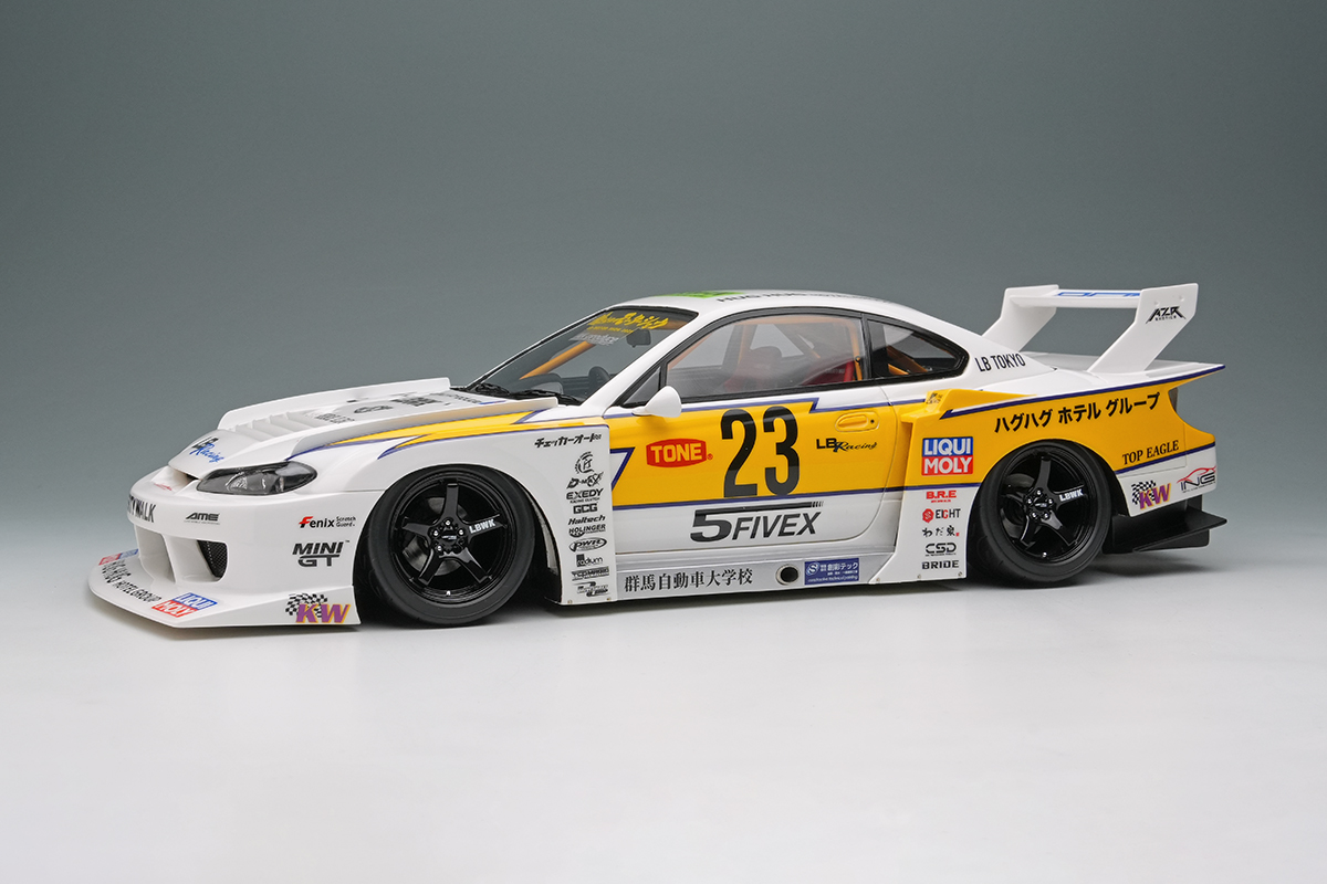 EML200 EIDOLON 1/18 LB-Super Silhouette S15 SILVIA ホワイト / イエローストライプ