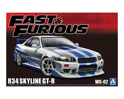ムービーメカ WS-02 1/24 ワイルド・スピード R34 スカイライン GT-R