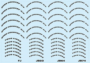 ディティールアップシリーズ №46 1/24 ホワイトレターインレタ(TOYO TIRES)