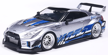 S4311211 SOLIDO 1/43 日産 GT-R (R35) リバティウォーク シルエット 2020 (シルバー/ブルー)