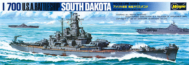 WL 607 1/700 アメリカ海軍 戦艦 サウスダコタ
