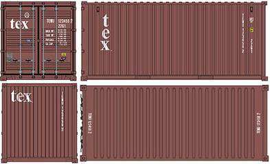 1/24 車NEXTシリーズ №1102 1/24 20ft ドライコンテナ tex