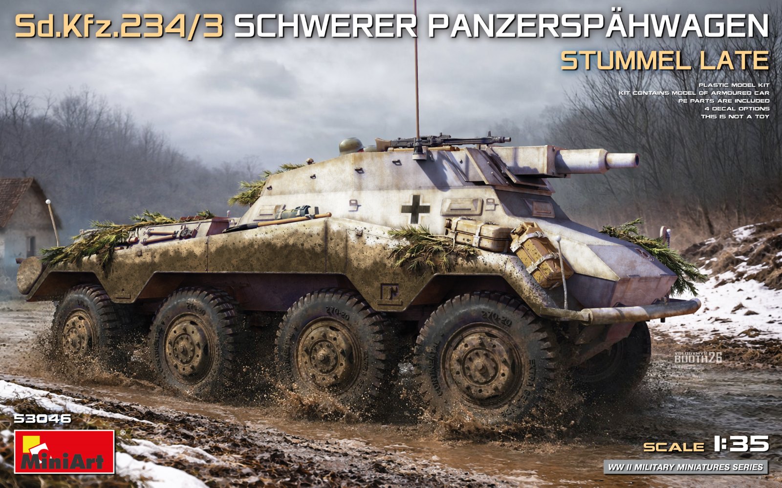 MA53046 ミニアート 1/35 Sd.Kfz.234/3 重装甲偵察車「シュトゥンメル」後期型