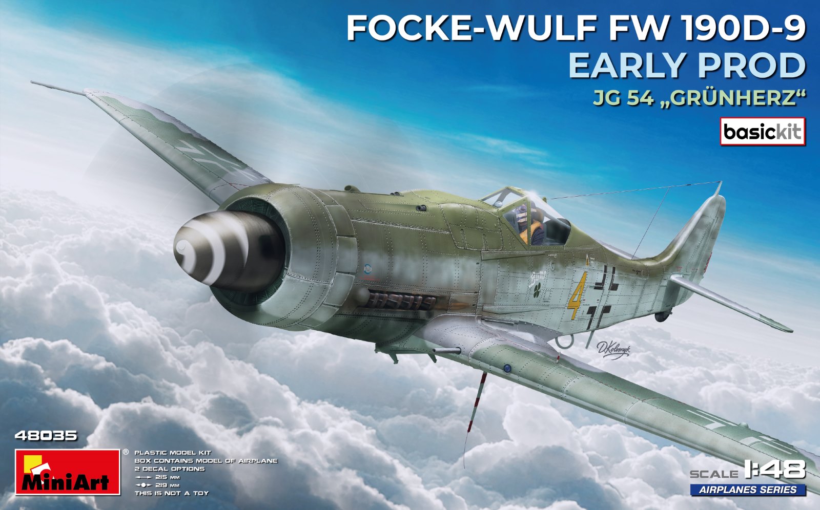 MA48035 ミニアート 1/48 フォッケ・ウルフ Fw 190D-9 初期生産型 JG 54 『グリューンヘルツ』 ベーシックキット