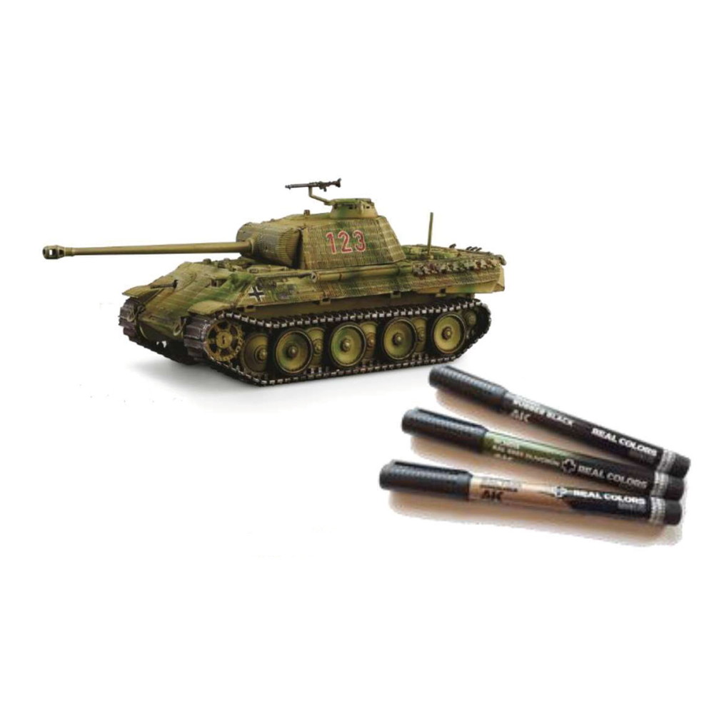 IT75003 イタレリ 1/56 WW.II ドイツ軍 Sd.Kfz. 171 パンター A型 スターターセット  マーカー付属