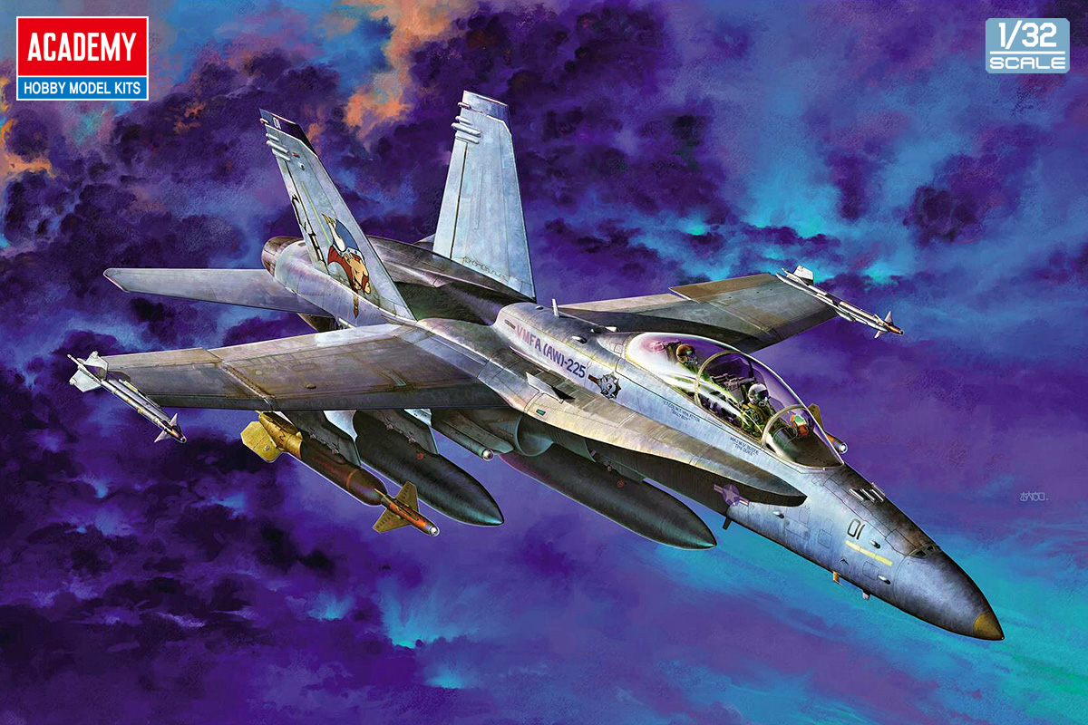 12103 アカデミー 1/32 F/A-18D ホーネット 'ナイトアタック'