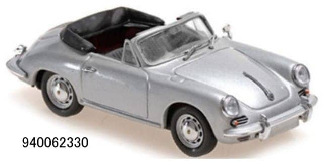 940062330 MINICHAMPS 1/43 ポルシェ 356 C カブリオレ 1965 シルバー