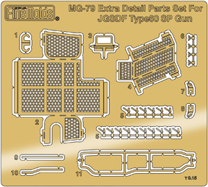 MG79 1/35 陸上自衛隊 60式自走 106mm 無反動砲用エッチングパーツ