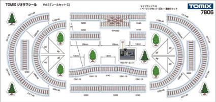 7806 TOMIXジオラマシールVol.6 レールセットC
