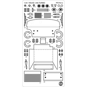 NE24013 NuNu 1/24 レーシングシリーズ ボルボ 240ターボ 1986 ETCC ホッケンハイム ウィナー用 ディテールアップパーツ