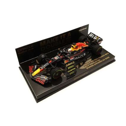 413223801 ミニチャンプス 1/43 オラクル レッド ブル レーシング RB18 マックス・フェルスタッペン 日本GP 2022 ウィナー ピットボード付き