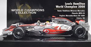 530084332 ミニチャンプス 1/43 ボーダフォン マクラーレン メルセデス MP4/23 ルイス・ハミルトン ブラジルGP 2008 ワールドチャンピオン