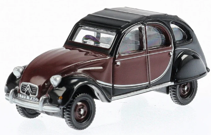 OX76CT001 OXFORD 1/76 シトロエン 2CV チャールストン マルーン/ブラック