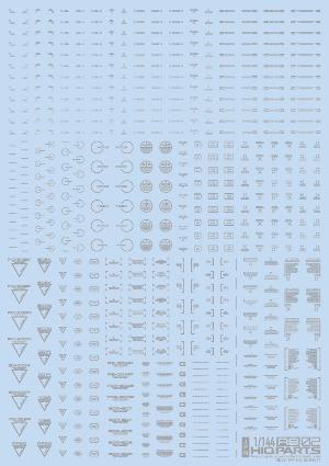 RB02-144OLG 1/144 ワンカラーライトグレー RB02コーションデカール(1枚入)