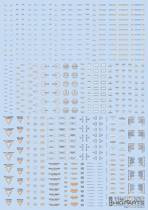 RB02-144GAO 1/144 グレー&オレンジ RB02コーションデカール(1枚)