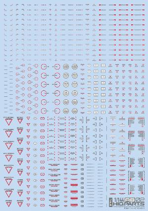 RB02-144RAG 1/144 レッド&グレー RB02コーションデカール(1枚)