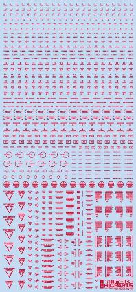 RB02-100ORE 1/100 ワンカラーレッド RB02コーションデカール (1枚入)