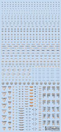 RB02-100GAO 1/100 グレー&オレンジ RB02コーションデカール (1枚入)