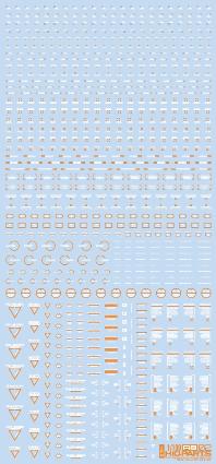 RB02-100WAO 1/100 ホワイト&オレンジ RB02コーションデカール (1枚入)