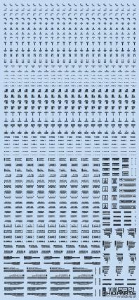 RB01-100ODG 1/100 ワンカラーダークグレー RB01 コーションデカール (1枚入)