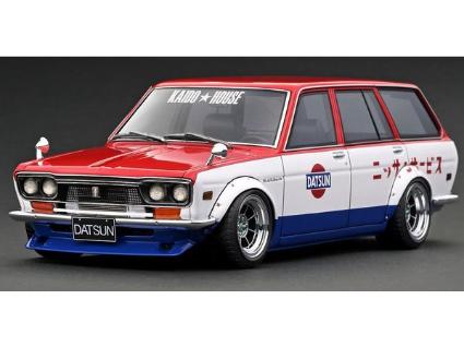 IG3154 IGモデル 1/18 Datsun Bluebird (510) Wagon Red/White/Blue