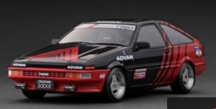 IG3284 IGモデル 1/18 Toyota Sprinter Trueno 3Dr GT Apex (AE86) Black/Red