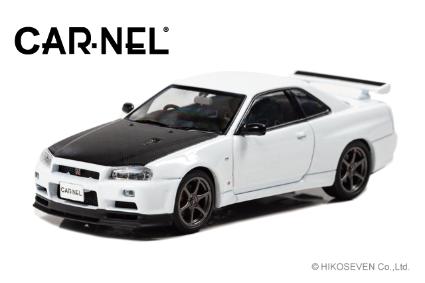 CN430001 CARNEL 1/43 日産 スカイライン GT-R VspecII N1 (BNR34) 2000 White