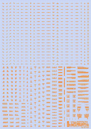 RB01-144OOR 1/144 ワンカラーオレンジ RB01 コーションデカール (1枚入)