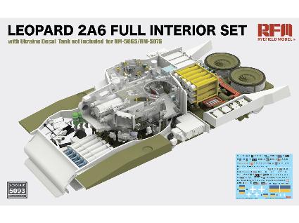 RFM5093 ライフィールドモデル 1/35 レオパルド 2A6 主力戦車用 フルインテリアセット w/ウクライナ軍 仕様デカール(RFM5065 & RFM5076用)