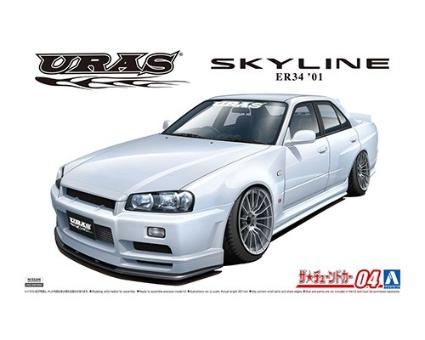 ザ・チューンドカーNo.4 1/24 URAS ER34 スカイライン TYPE-R'01