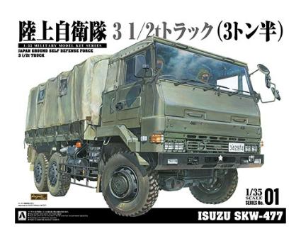 058909 ミリタリーモデルキット No.01 1/35 3 1/2t トラック (SKW-477)