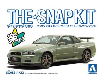 ザ・スナップキット、No.11-D 1/32 ニッサン R34 スカイライン GT-R ニュル (ミレニアムジェイド)