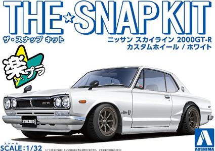 ザ☆スナップキット 09-SP2 1/32 ニッサン スカイライン 2000GT-R カスタムホイール(ホワイト)