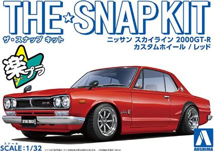 ザ☆スナップキット 09-SP3 1/32 ニッサン スカイライン 2000GT-R カスタムホイール(レッド)