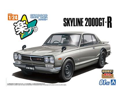 スナップカー 1/24 01-SI KPGC10 スカイラインHT 2000GT-R 1970 シルバー