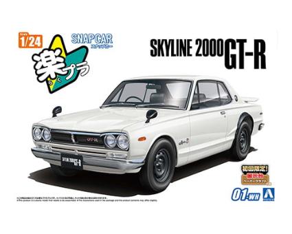 スナップカー 1/24 01-WH KPGC10 スカイラインHT 2000GT-R 1971 ホワイト