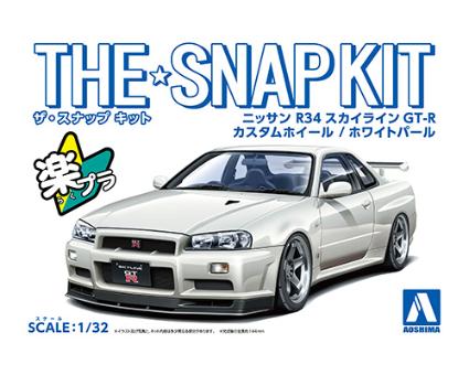 ザ☆スナップキット 11-SP3 ニッサン R34スカイラインGT-R カスタムホイール (ホワイトパール)