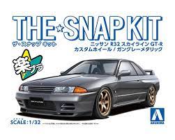 ザ☆スナップキット 14-SP1 1/32 ニッサン R32スカイラインGT-R カスタムホイール (ガングレーメタリック)