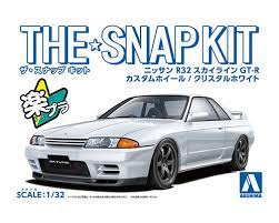 ザ☆スナップキット 14-SP2 1/32 ニッサン R32スカイラインGT-R カスタムホイール (クリスタルホワイト)