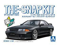 ザ☆スナップキット 14-SP3 1/32 ニッサン R32スカイラインGT-R カスタムホイール (ブラックパールメタリック)