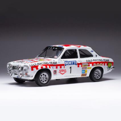 18RMC141B IXO 1/18 フォード エスコート MK I RS 1600 1974年1000湖ラリー #1 T.Makinen/H.Liddon