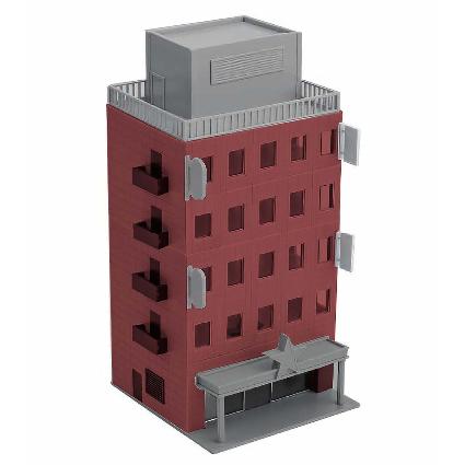 2607 着色済み ビジネスビル(ブラウン) 基本5階建