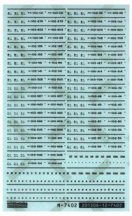 7402 国鉄/JR  103系用車両マーク№2(関東エリア②)