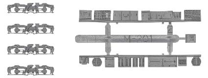 8523 動力台車枠・床下機器セット A-37 (FS039+M-201)