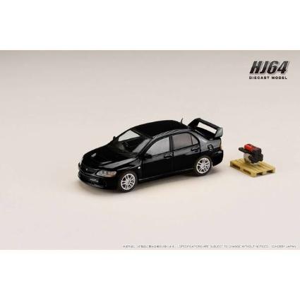 HJ645054BK HJ64 1/64 Mitsubishiランサーエボリューション 9 GSR エンジンディスプレイモデル付き ブラックマイカ