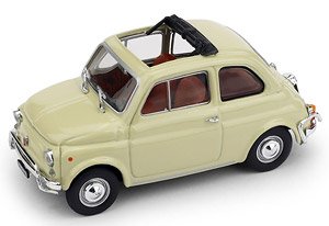 R46413 BRUMM 1/43 フィアット 500L 1968-1972 オープン アンティークアイボリー/ブラウンインテリア