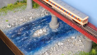 川ジオラマ - 水面表現 / Nゲージ 鉄道模型